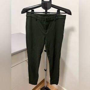 Olive Green Slim Fit Ankle Pants – Women’s – Tailored Look